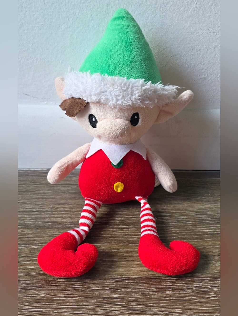 Custom Christmas plush elf of , which measures approximately 12inc